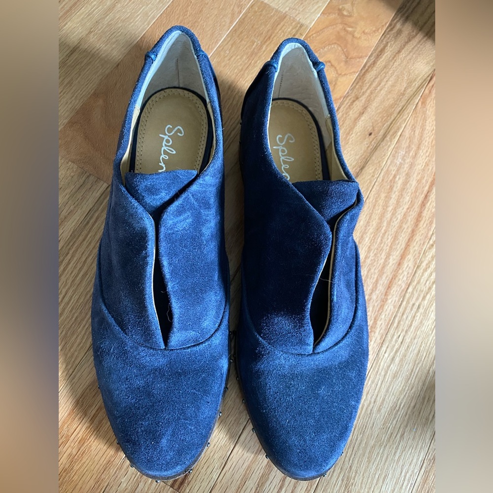 Blue Suede Flats size 7